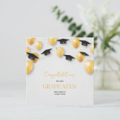 ミニマリストな卒業おめでとうございます 卒業招待状 シーズンカード (スタンド正面)