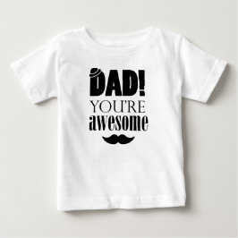 ミニマリストな父の日タイポグラフィグラフィック！ ベビーTシャツ