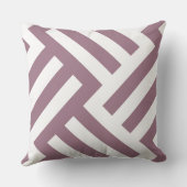 ミニマリストな白と赤のストライプ柄 クッション (裏面)