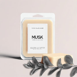 ミニマリストな白のモダンでエレガントなソイ ワックス メルト フードラベル