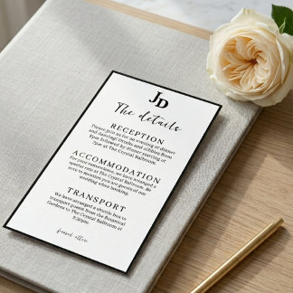 ミニマリストな結婚披露宴の詳細情報 エンクロージャーカード