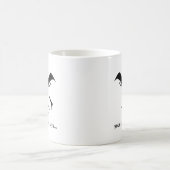 ミニマリストな顔のデザインの不機嫌な男性の顔 コーヒーマグカップ (中央)