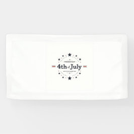 ミニマリストな4th of July バナー - エレガントレトロ 横断幕