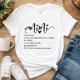ミニマリストな「おばあちゃん」定義 グランドマザースクリプト ハートデザイン 面白いギフト Tシャツ