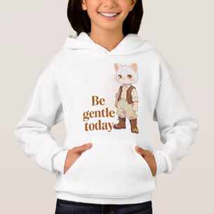 ミニマリストな「Be Gentle Today」オールドソウルキャットTシャツ