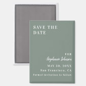 ミニマリストなsageグリーンとホワイトのブライダルシャワー      マグネット (正面/裏面)