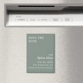 ミニマリストなsageグリーンとホワイトのブライダルシャワー      マグネット (インサイチュ (食洗機))