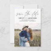 ミニマリストなSave the Date 手書き写真 セーブザデート (正面)