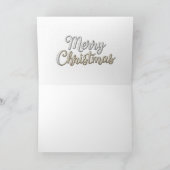 ミニマリストのあたたかく平和なクリスマスの手書き文字A シーズンカード (内部)