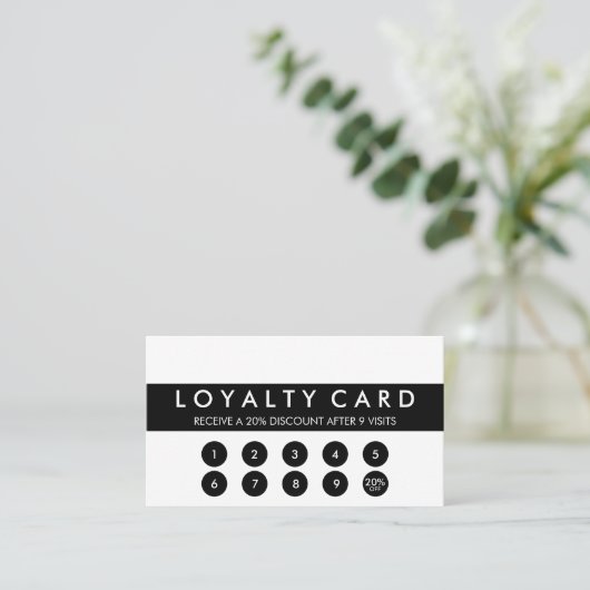 ミニマリストのお客様ロイヤリティ ロイヤリティカード (スタンド正面)