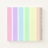 ミニマリストのかわいいパステ数々のルレインボーカストライプラー ノートブック (裏面)