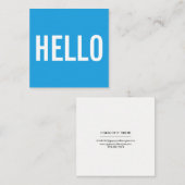 ミニマリストのこんにちは名刺 スクエア名刺 (正面/裏面)