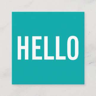 ミニマリストのこんにちは名刺 スクエア名刺