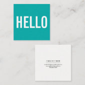 ミニマリストのこんにちは名刺 スクエア名刺 (正面/裏面)