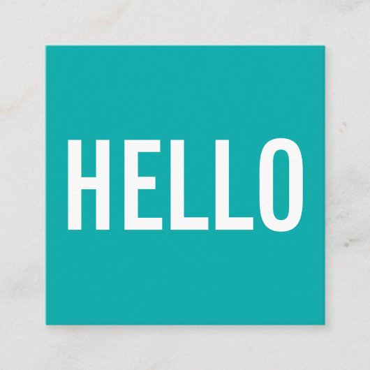 ミニマリストのこんにちは名刺 スクエア名刺 (正面)