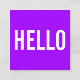 ミニマリストのこんにちは名刺 スクエア名刺