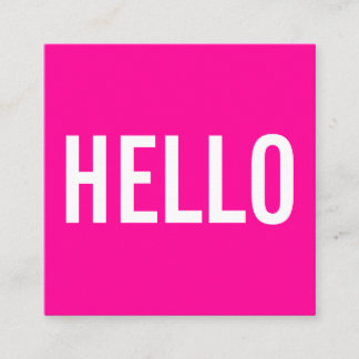 ミニマリストのこんにちは名刺 スクエア名刺