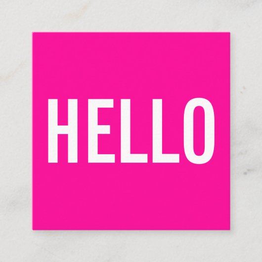 ミニマリストのこんにちは名刺 スクエア名刺 (正面)