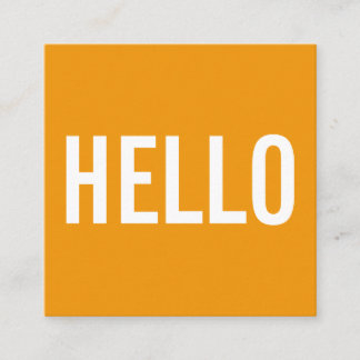 ミニマリストのこんにちは名刺 スクエア名刺