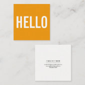 ミニマリストのこんにちは名刺 スクエア名刺 (正面/裏面)