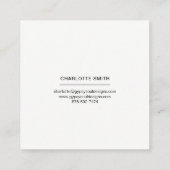 ミニマリストのこんにちは名刺 スクエア名刺 (裏面)
