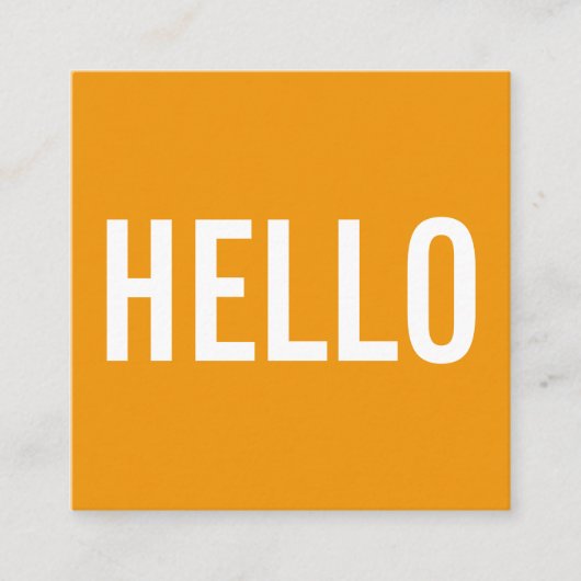 ミニマリストのこんにちは名刺 スクエア名刺 (正面)