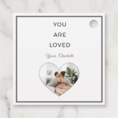 ミニマリストのためのバレンタインフェルトタグ あなたは愛されている フェイバータグ (裏面)