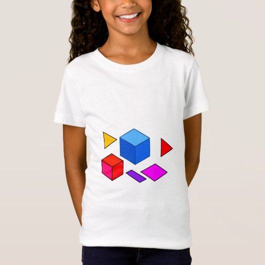 ミニマリストのための抽象幾何学的要素パターン Tシャツ (正面)