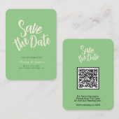 ミニマリストのための結婚式の節約日付 ウェブサイトQRコード エンクロージャーカード (正面/裏面)