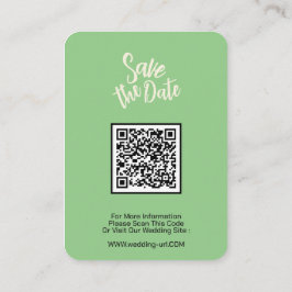 ミニマリストのための結婚式の節約日付 ウェブサイトQRコード エンクロージャーカード