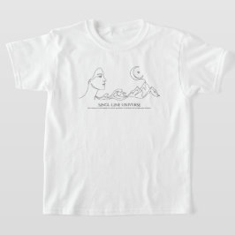 ミニマリストのための1ラインアートプリント Tシャツ