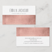 ミニマリストのばら色の金ゴールド 名刺 (正面/裏面)