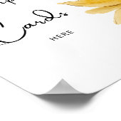 ミニマリストのひまわりよ、あなたの料理カードをここに置いて ポスター (角)