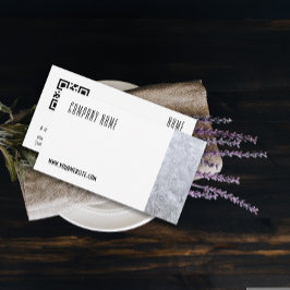 ミニマリストのアイスグラス写真QR名刺 名刺