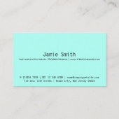 ミニマリストのアイスブルー写真の名刺 名刺 (裏面)