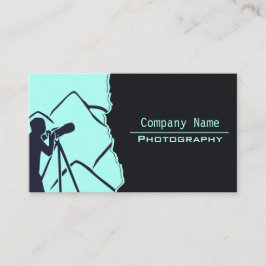 ミニマリストのアイスブルー写真の名刺 名刺