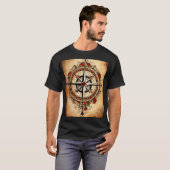 ミニマリストのアウトライン・アート・ティー Tシャツ (正面フル)