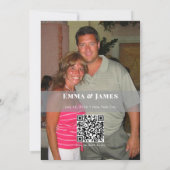 ミニマリストのアンパサンドウェディング | フォトセーブザデート 招待状 (裏面)