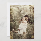 ミニマリストのアーチタイポグラフィ書結婚道 招待状 (裏面)