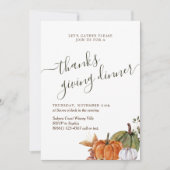 ミニマリストのアーチフォトグ感謝していロン与えズ・ディナー 招待状 (正面)