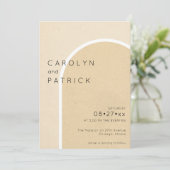 ミニマリストのアーチ | ウェディング 招待状 (スタンド正面)