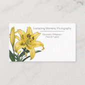 ミニマリストのイエローリリー 名刺 (正面)