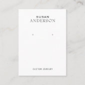 ミニマリストのイヤリングディスプレイ 名刺 (正面)