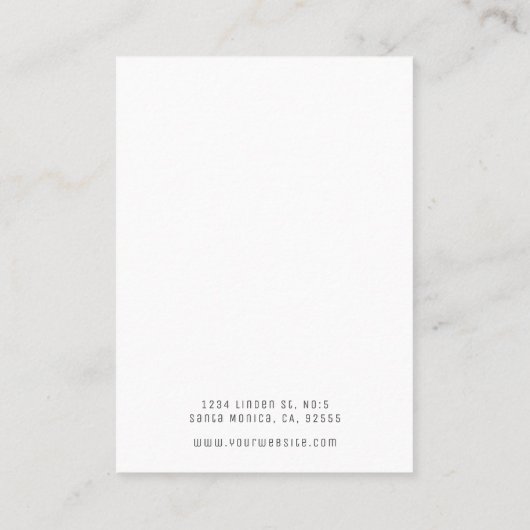 ミニマリストのイヤリングディスプレイ 名刺 (裏面)