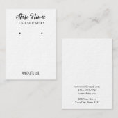 ミニマリストのイヤリングディスプレイ 名刺 (正面/裏面)