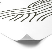 ミニマリストのインクバード海の抽象黒の芸術 ポスター (角)