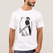 ミニマリストのインコのアート抽象画 Tシャツ (正面)