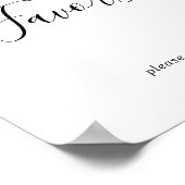 ミニマリストのウェディングギフトサイン ポスター (角)