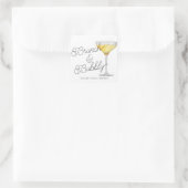 ミニマリストのウェディングシャワーブランチの贈り物タグ スクエアシール (バッグ)