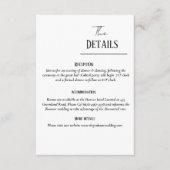 ミニマリストのウェディング招待スイートスイート結婚、の詳細 エンクロージャーカード (正面)